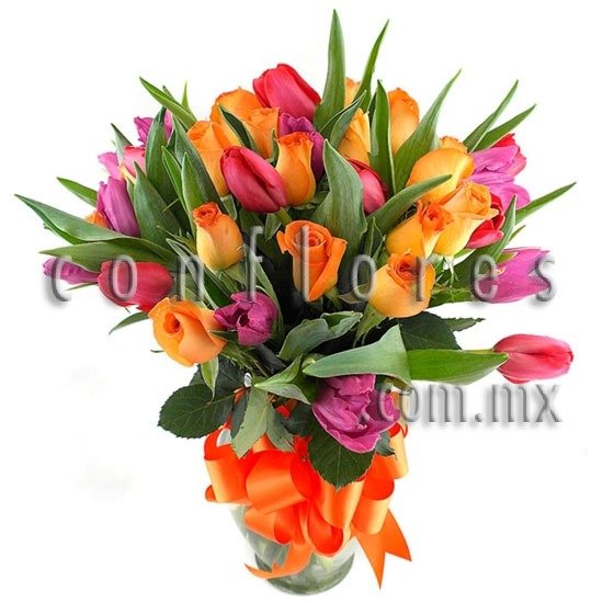 Arreglo con Tulipanes Love Color - Florería conflores