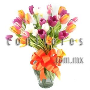 bouquet tulipanes y rosas Archivos - Florería conflores