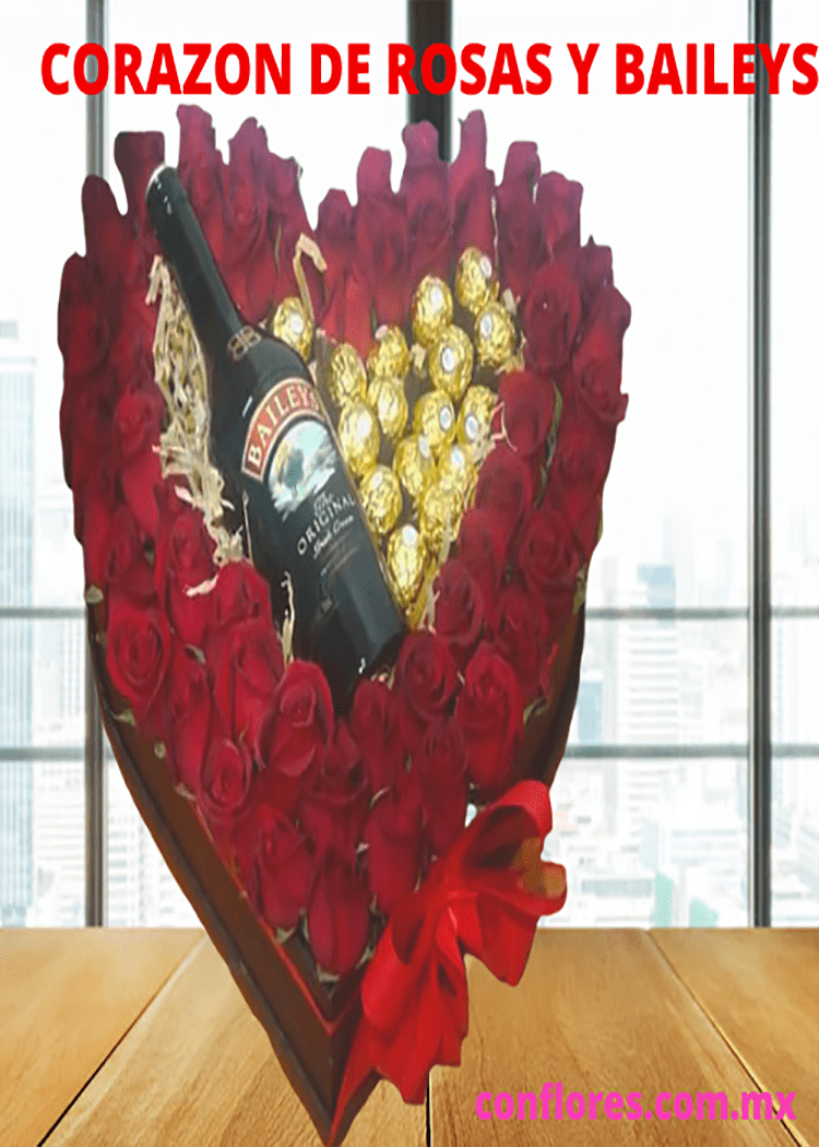 Arreglos Florales con Rosas Rojas Corazón - Florería conflores