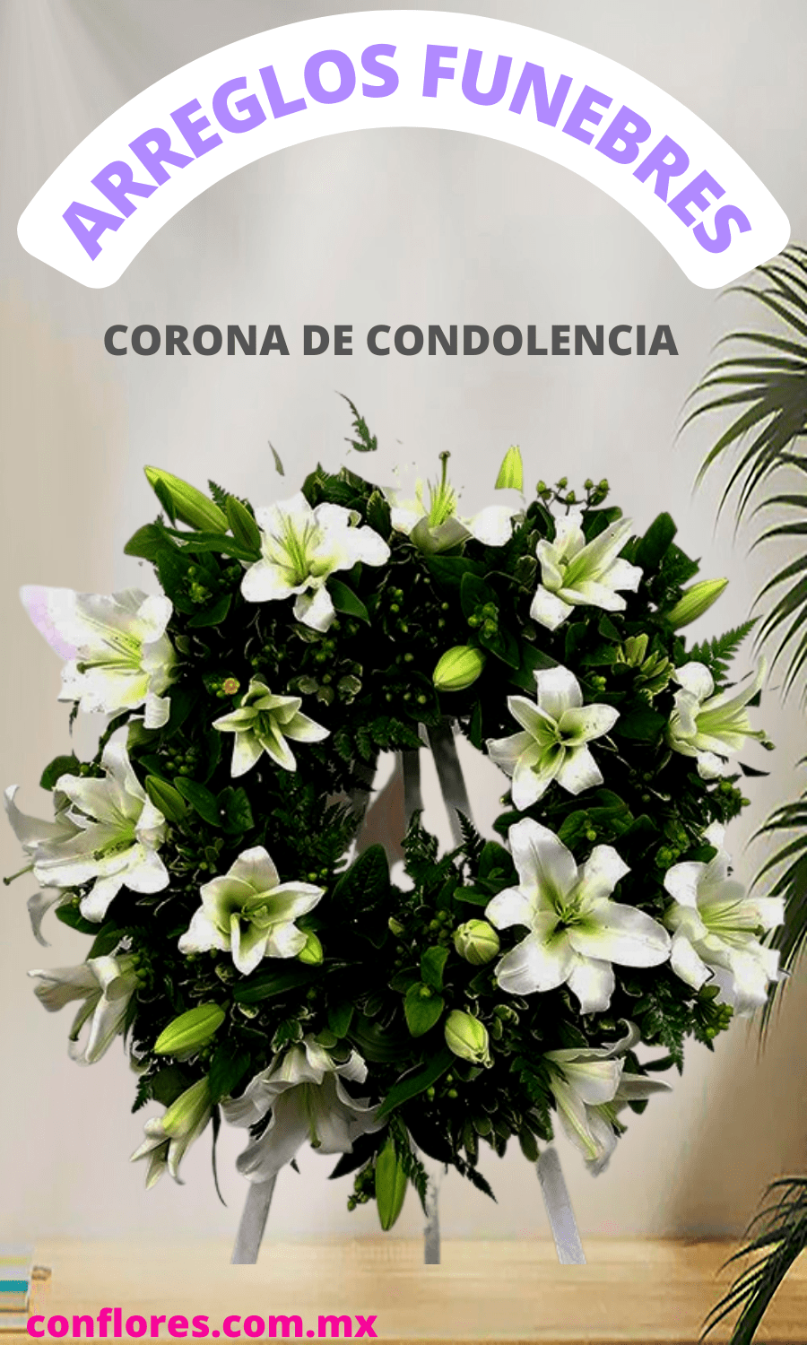 Arreglos para Funeral con Casablanca - Florería conflores