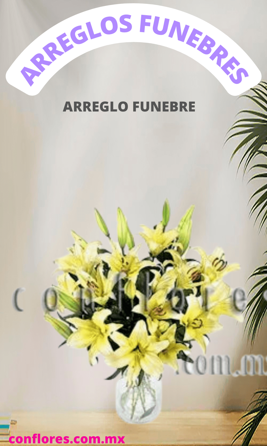 Arreglos Fúnebres de Lilies Casablanca - Florería conflores