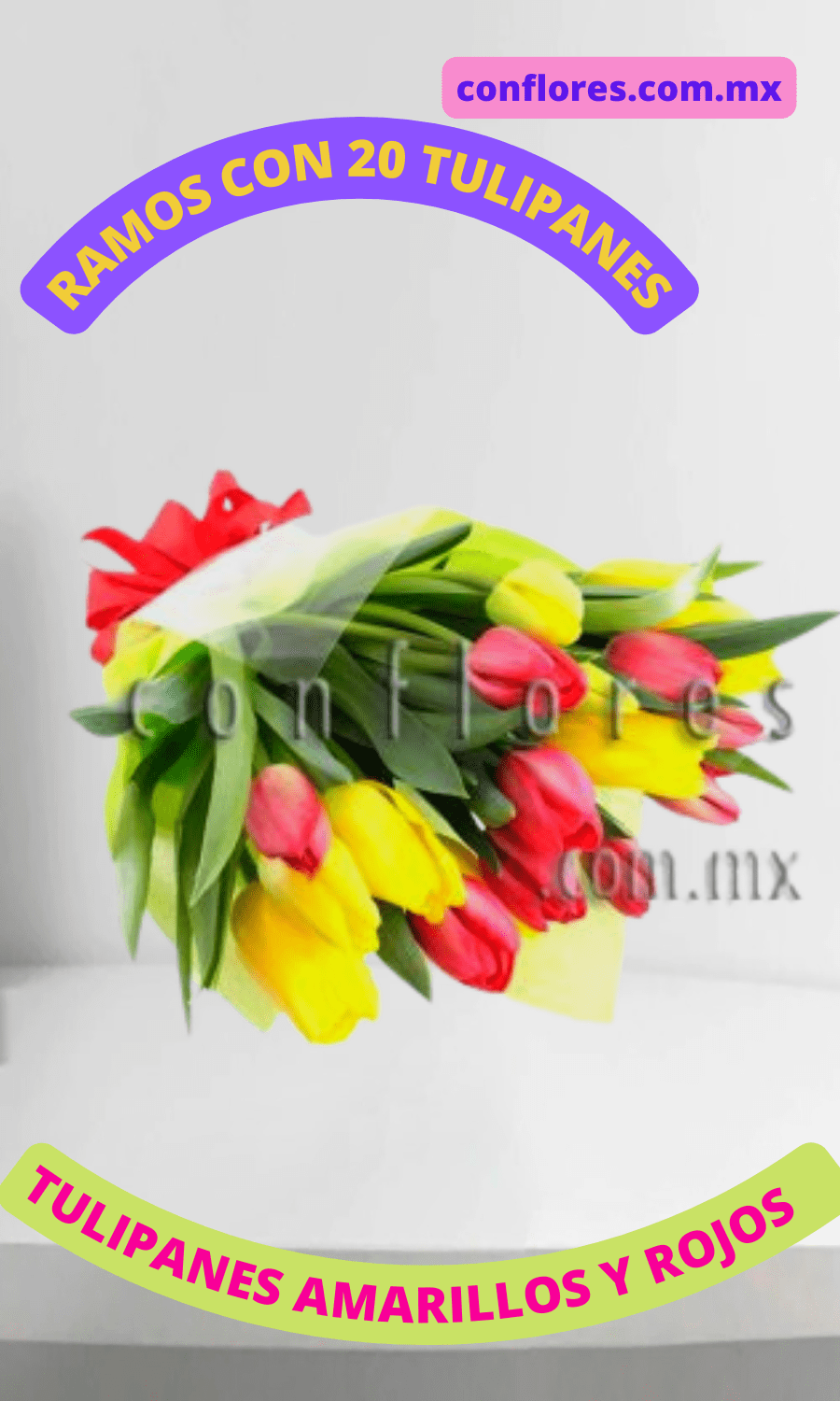 Envió Flores Tulipanes Rojos Español - Florería conflores