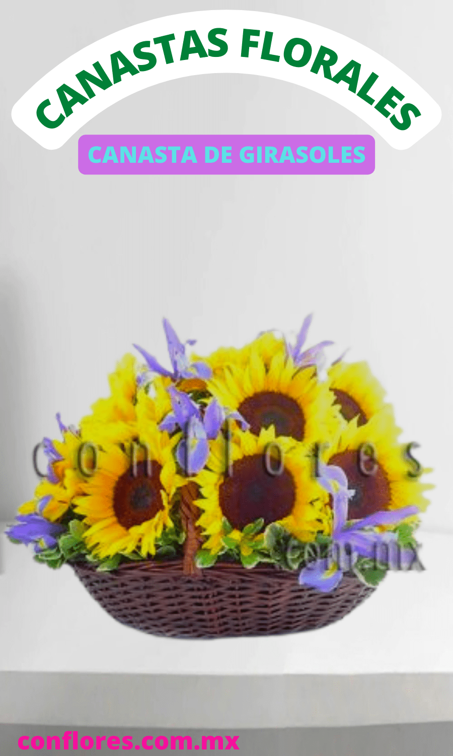 Florerías México Canasta de Girasoles - Florería conflores