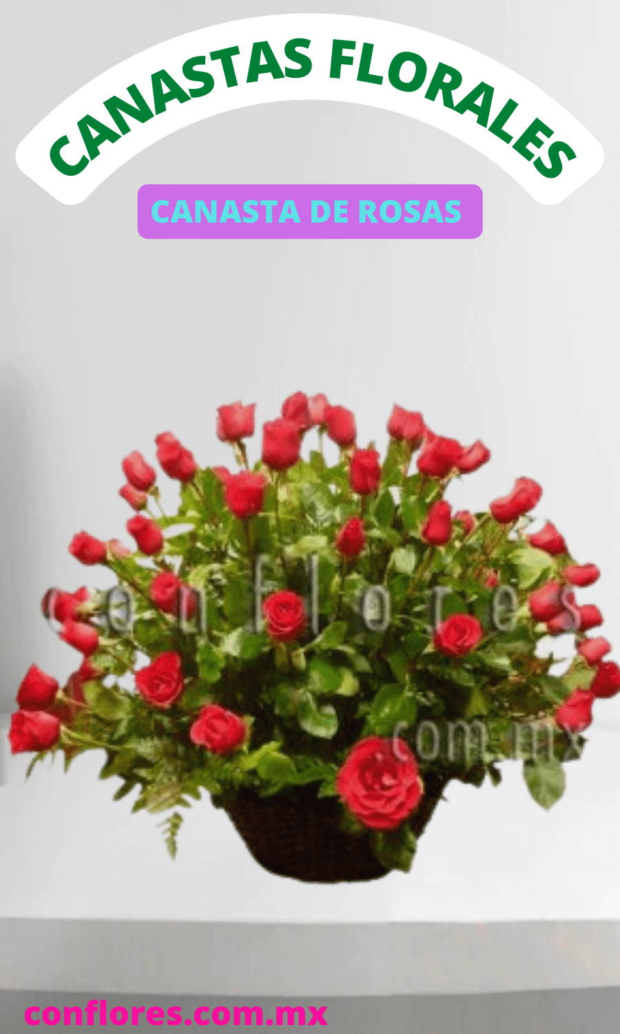 Jamaica Flores Canasta de Rosas Rojas - Florería conflores