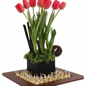 Rosas Tulipanes y Chocolates kisses