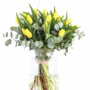 Arreglo de Tulipanes Amarillos Sol