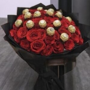 Envía 50 Rosas Rojas y Chocolates