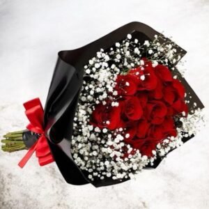 Regala 24 Rosas Rojas y Gipso en CDMX