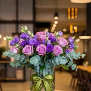Lisianthus Morados y Rosas Moradas CDMX