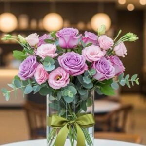 Lisianthus Rosa y Rosas Morada CDMX