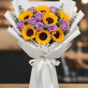 Florerías en Coyoacán Canasta con Girasoles