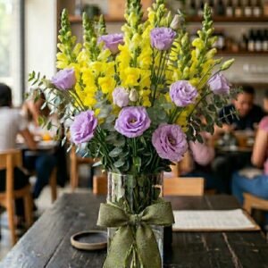 Perritos Amarillos y Lisianthus