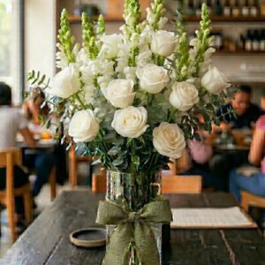 Perritos Blancos y Rosas Blancas