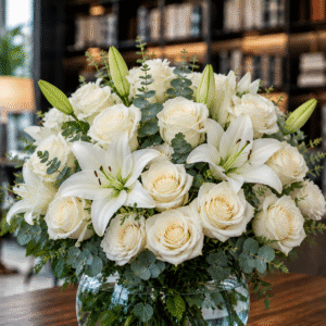 Arreglo de Rosas Blancas Loco Por Tu Amor